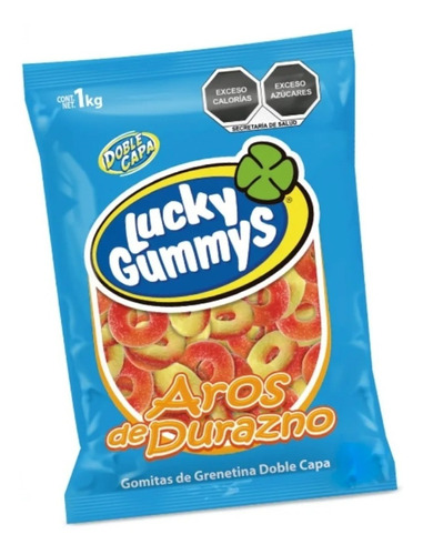 Gomitas Aros De Durazno Lucky Gummy Dulces 1 Kilogramo