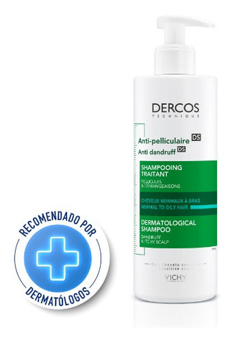 Shampoo Dercos 390 Ml Anti Caspa Cabello Normal A Graso