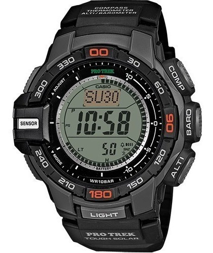 Reloj Deportivo Digital Multifunción Para Hombre Con Sensor Color de la correa Negro Color del bisel Color del bisel Color del fondo Color del fondo