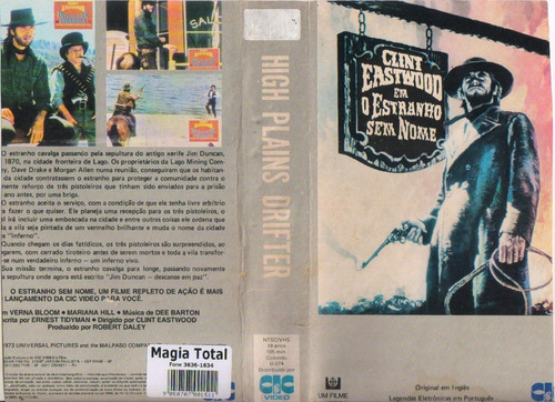 Vhs Um Estranho Sem Nome - Original - Clint Eastwood - Raro (Usado)