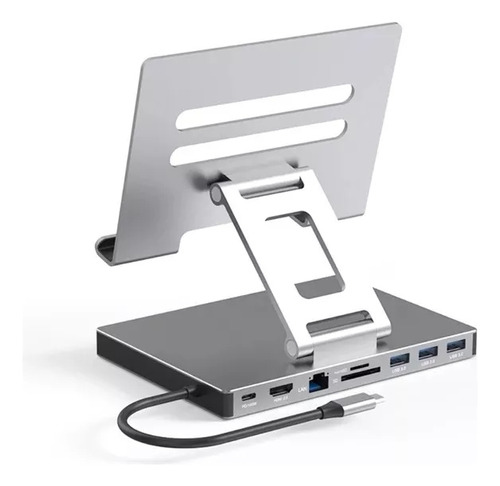 9 Em 1 Hub Usb C Docking Station Hdmi 4k Support For iPad