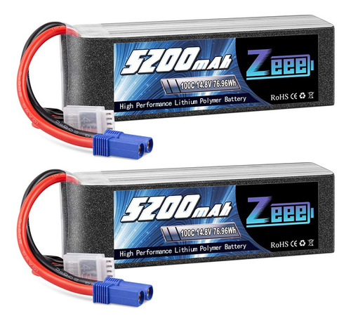 Zeee 4s Lipo Bateria 14.8v 5200mah 100c Con Ec5 Plug Soft Ca