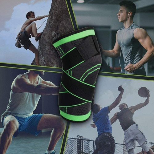 Imagen 5 de 10 de Rodillera Elastica De Compresion Gym Correr Crossfi