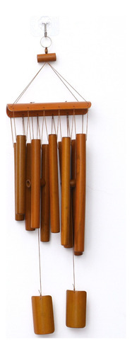 Campana De Viento De Madera De Bambú De 10 Tubos Campana De