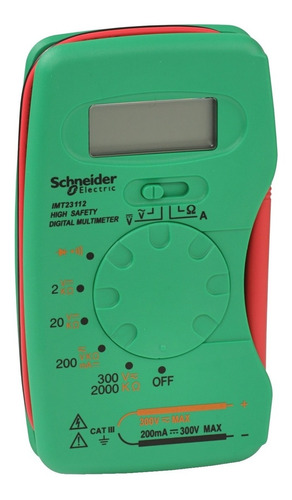 Tester Multimetro De Bolsillo Schneider 300vac/dc Cat3