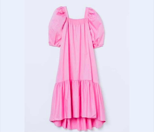 Imagen 5 de 9 de Vestido Largo De Algodón Hombros Descubiertos Talla L Nuevo