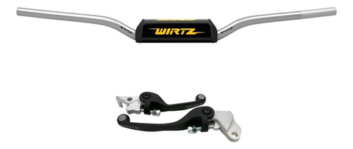 Manubrio Wr5 Plata + Manija Negra Yamaha Yz 250 01-07 Wirtz