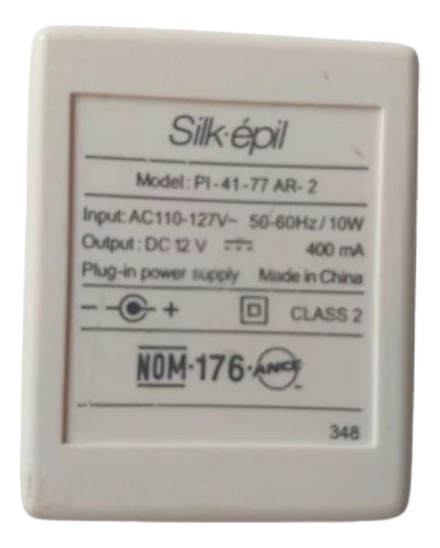 Cargador, Transformador, Silk-epil,pi-41-77ar-2, 12v A 400ma (Reacondicionado)
