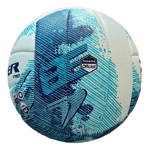 Balón de voleibol Training Street, póker de PVC con costuras suaves, color azul