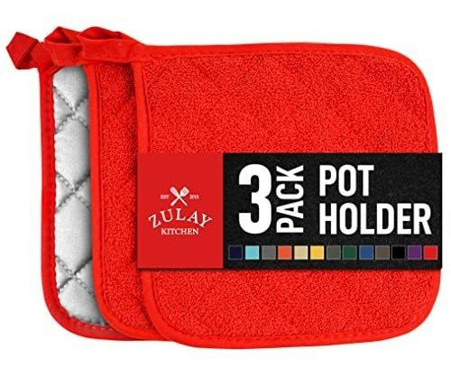 Zulay 6-pack Pot Holders For Kitchen Heat Resistant Rt62l