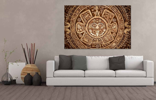 Cuadro Moderno Canvas, Piedra Calendario Azteca