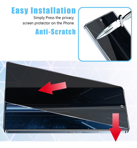 Film Protector Pantalla Privacidad Anti Espía Para Infinix Note 40 Pro