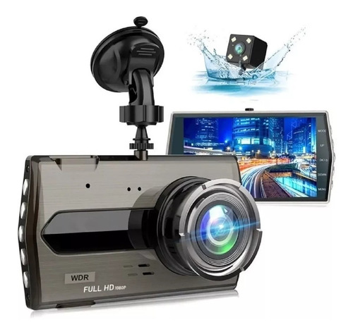 Camara Para Auto Dash Cam Seguridad + Cámara Retroceso 1080p
