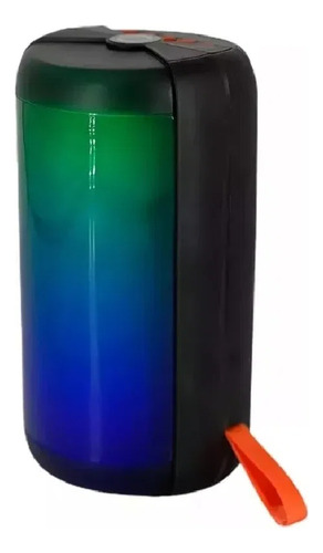 Bocina Bluetooth Portátil Altavoz Impermeable Con Rgb Lucesa Negro