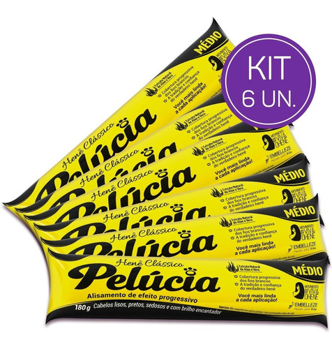 Kit Henê Pelúcia Médio 180g C/6