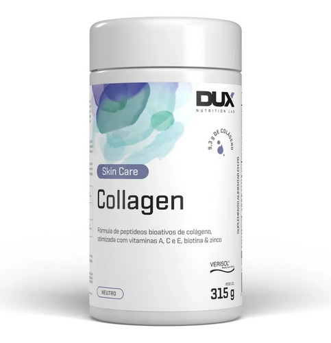 Dux Nutrition Skin E Body Collagen - Colágeno Hidrolisado Verisol  - 330g Sem sabor