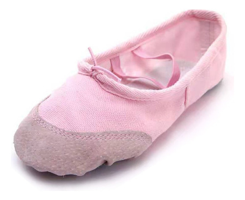 Zapatillas Media Punta Lona Y Gamuza Ballet Niña Original