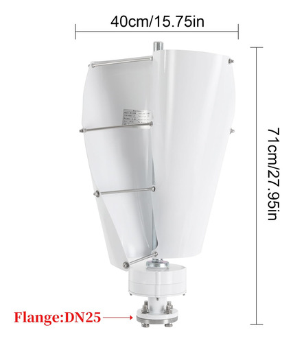 Turbina Eólica Generador Eje Vertical 12 V 500 W Con Control