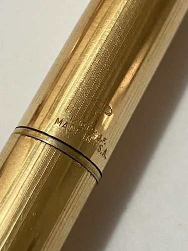 Antiga Caneta Tinteiro Parker Made In Usa Ouro 12k 1/10 (Usado)