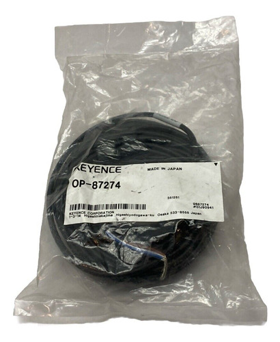 Keyence Op-87274 Connector Cable M12 L-shaped 10m Pv Ccr