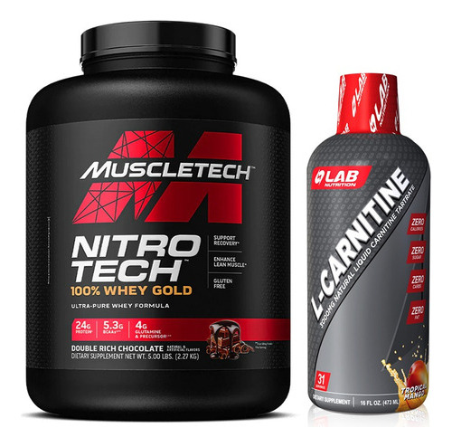 Nitro Tech 100% Whey Gold  +  L-carnitine