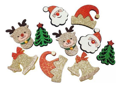 2 X 10 Piezas Navidad Coser En Parches Apliques Árbol Elk