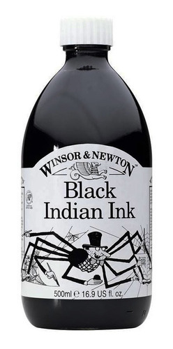 Tinta Nanquim Indian Ink Winsor & Newton Preta 500ml