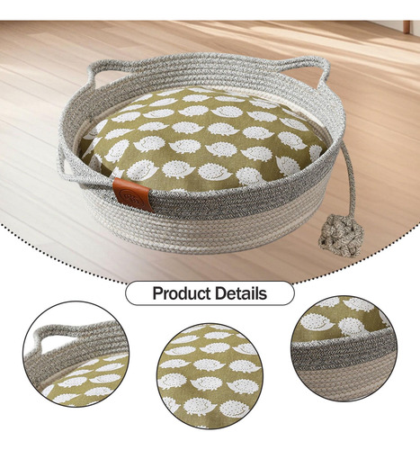 Bed De Gato Tejido Gatito Nido Para Dormir Nido Para M Gris