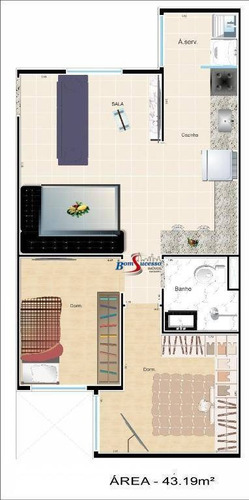 Imagem 3 de 3 de Apartamento Com 2 Dormitórios À Venda, 43 M² Por R$ 281.900,00 - Vila Ema - São Paulo/sp - Ap3104