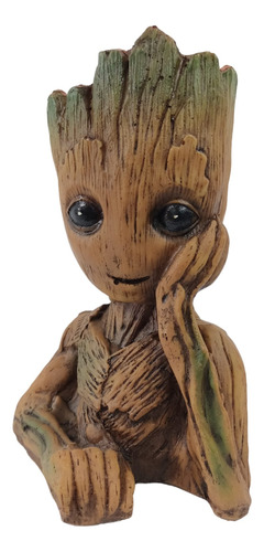 Baby Groot Maceta Para Plantita Figura Resina