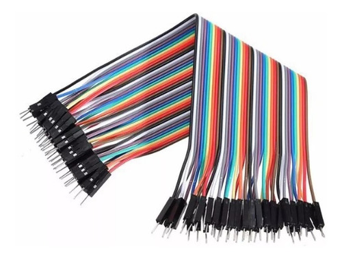 Imagen 3 de 4 de Pack 40 Cables Macho Macho 30cm Dupont