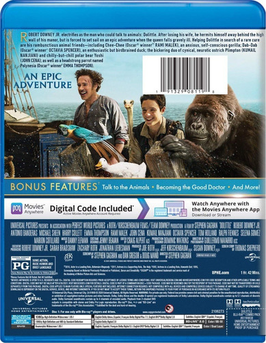 Blu-ray + Dvd Dolittle (2020)