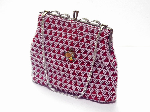 Cartera Con Perlas Modelo Mini Audiere Para Mujer Vintage 