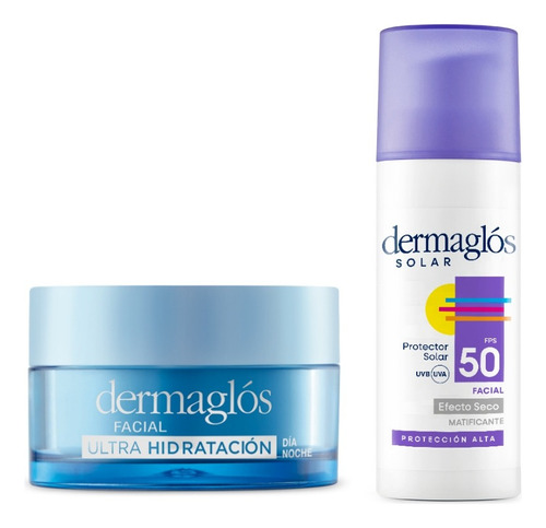 Dermaglós Kit Protector Solar Facial + Crema Gel Ultra Hidrt