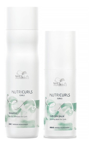 Shampoo Para Rizos 250ml + Bálsamo 150ml Wella Nutricurls