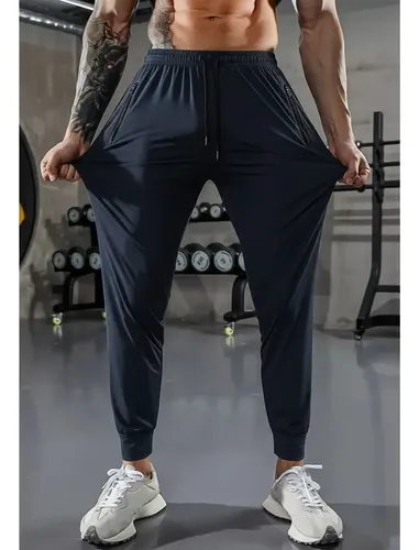 MLB 6040559942 Calca Masculina Tactel Jogger Esportiva Academia Slim Treino JM