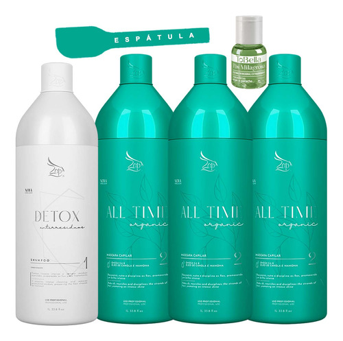 Combo 3 Máscara Zap All Time Organic Passo 2 + Shampoo
