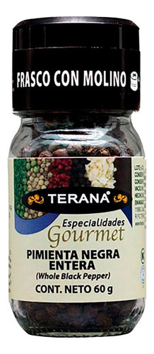 Pimienta Negra Terana Gourmet Entera 60g