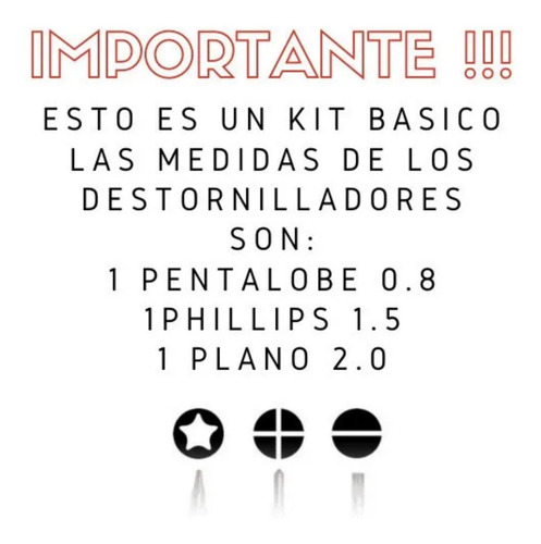 Kit Herramientas iPhone 4 5 5s 6s 6 6s Plus Sopapa Y Puas.