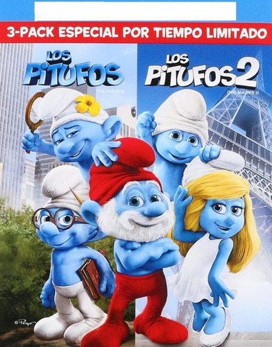 Los Pitufos 1 - 2 | Blu Ray + Dvd Película Nuevo