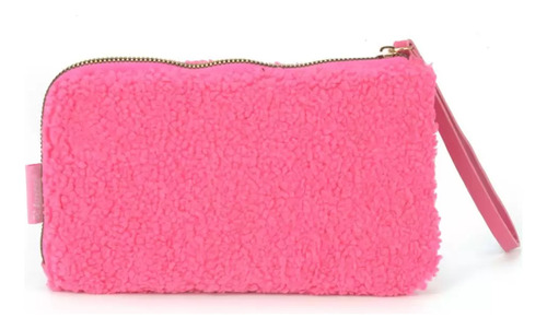 Mochila De Costas E Estojo Barbie Rosa Pink Pelúcia Luxcel