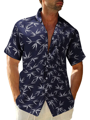 Camisa De Playa De Manga Corta Hawaiana Para Hombre K Estamp