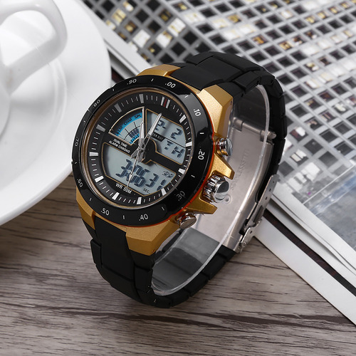 Reloj De Pulsera Para Hombre Analógico Y Digital Con Luz