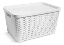 Comprar Canastos Organizador Plastico Apilable Rattan Mediano + Tapa