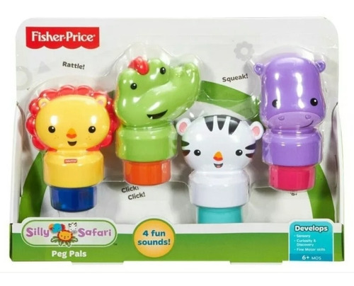 Set De Sonajeros Silly Safari Peg Pals De Fisher Price