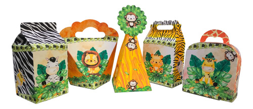 20 Caixinhas Safari Baby Lembrancinhas Festa Fantasyarts