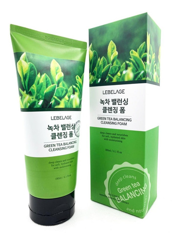 Jabon Espuma Coreana / Té Verde / Reafirmante Facial (3pz)