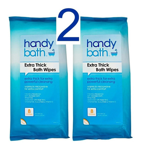 Imagen 1 de 3 de Toallitas Húmedas Para Baño En Seco (flow Pack Con 8)