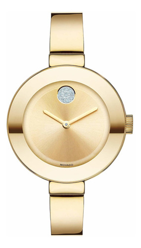 Reloj Mujer Movado 3600201 Cuarzo Pulso Dorado En Acero