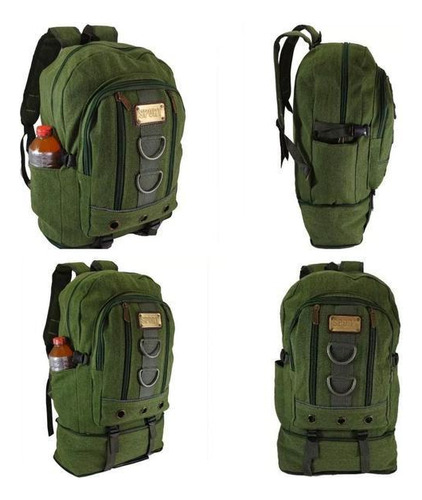 Mochila de viaje escolar de lona reforzada 3486 para hombre